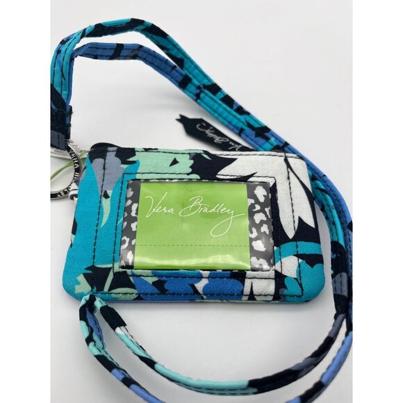 Vera Bradley Womens Zip ID Case & Lanyard Camofloral Key Ring & ID Clip 3296 - Picture 2 of 6